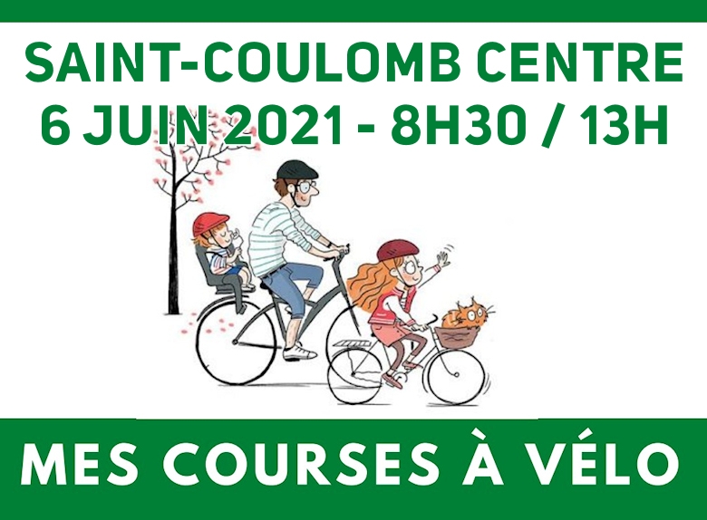 Saint-Coulomb : je fais mes courses à vélo le dimanche 6 juin 2021